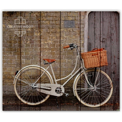 Картины Велосипеды - Велосипед у стены, Велосипеды, Creative Wood